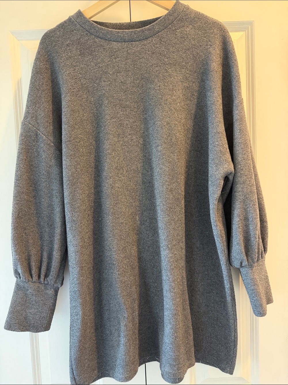Zara Gray Long Sleeve Tunic Dress